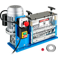 SucceBuy Electric Wire Stripping Machine Cable Stripper 1.5-38mm 11 Channels Acrylic+Aluminum W/Blade for Scrap Copper Recycling