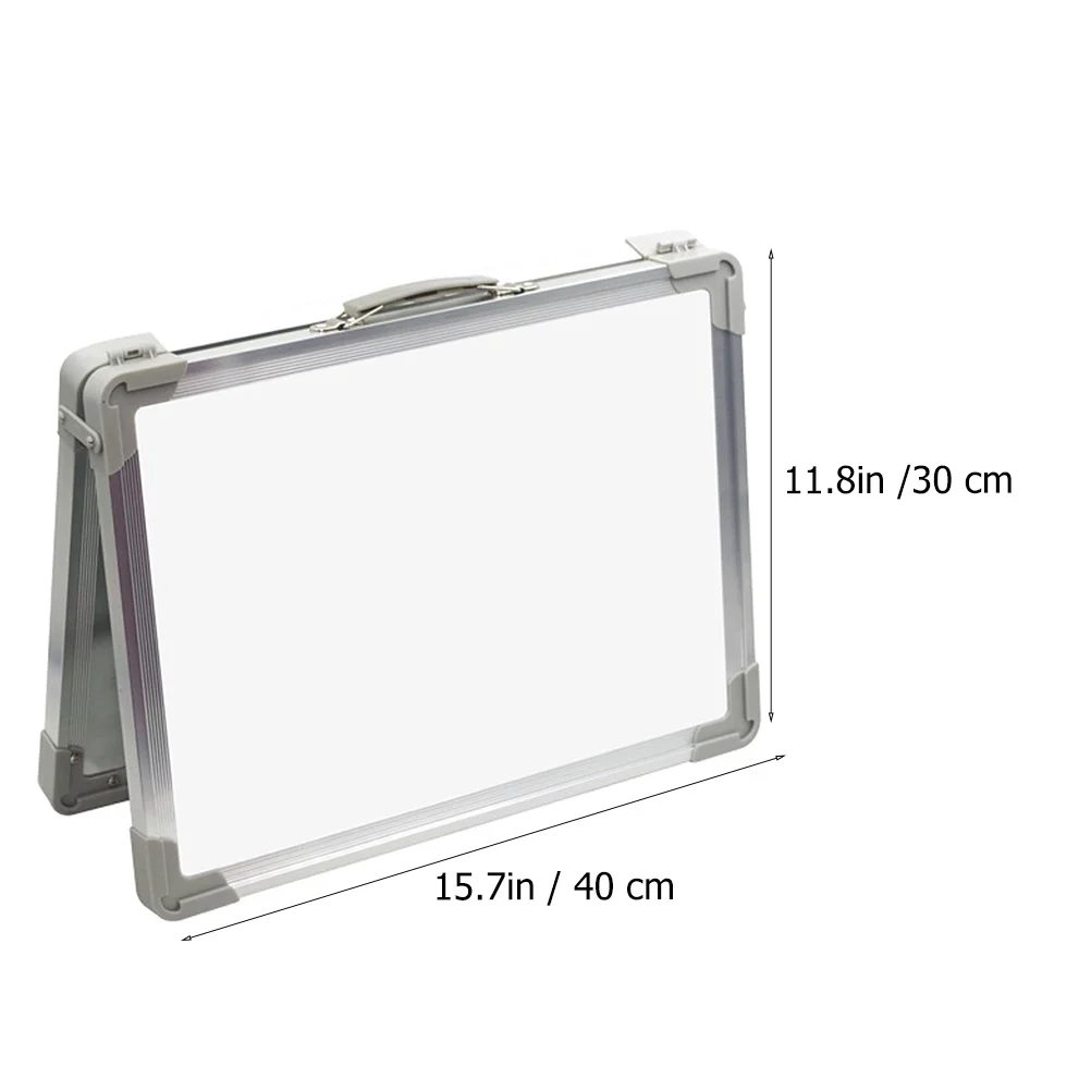 Tableau blanc de bureau pliable Double face magnétique Portable, tableau d'écriture effaçable pour salle de classe, bureau, usage domestique
