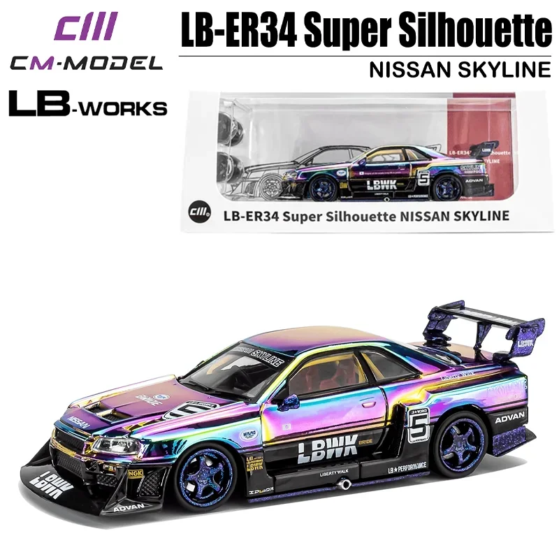 

CM 1/64 NISSAN SKYLINE LB-ER34 Suner Silhouette Alloy Toy Motor Vehicle Diecast Metal Model Gifts