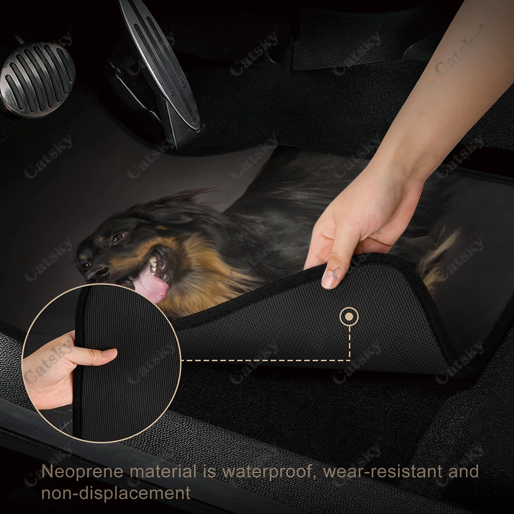 Hovawart animal Car floor mats universal car floor mats stylish dirt-resistant and waterproof car carpets front and rear 4 pcs 3