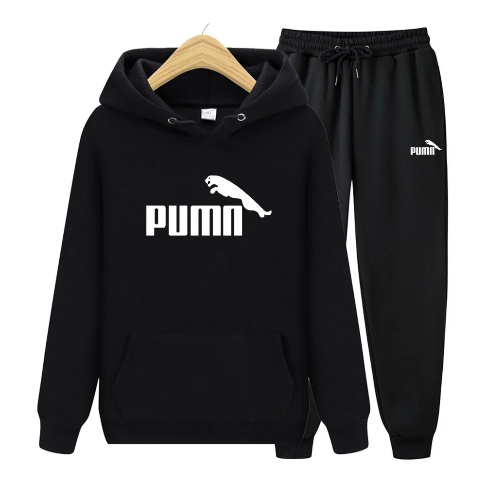 

Мужской спортивный костюм с капюшоном, темно-синий Повседневный Спортивный костюм, толстовка с капюшоном и штаны для отдыха на осень и зиму 2024