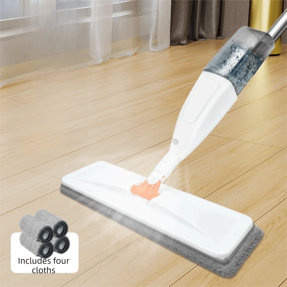 Microfiber Mop Floor Spray Mop Spray Function Wet Dry Use Floor Cleaning Mop Reusable Pads Rotating Base Floor Mop