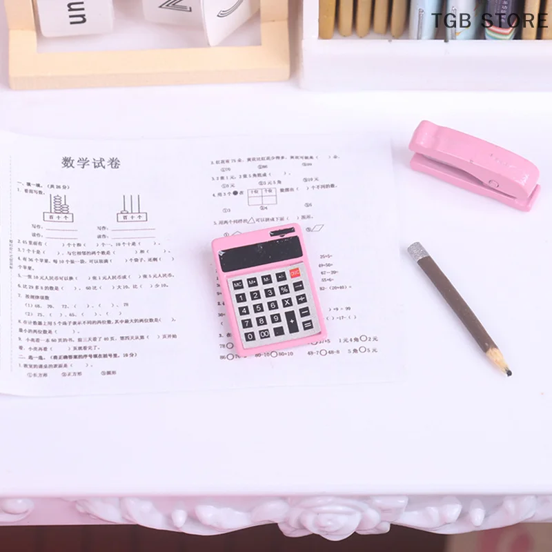 

Learning Educational Stationery Pocket Micro Stapler/calculator Simulation Mini Classroom Toys Scene Decoration