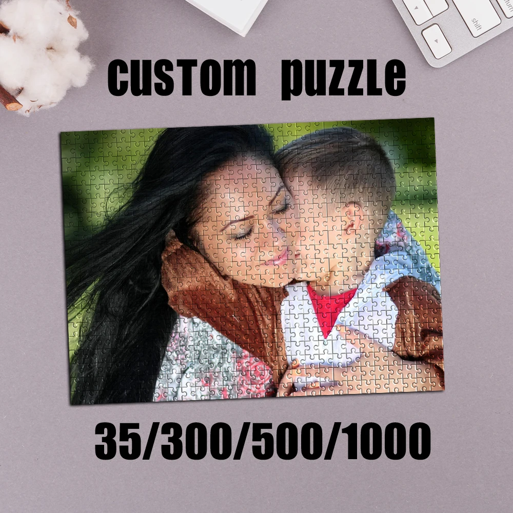 35/300/500/1000pcs Personalized Custom Photo Family Puzzle Family Friendly Puzzles Toy Great Personalized Gift For Family