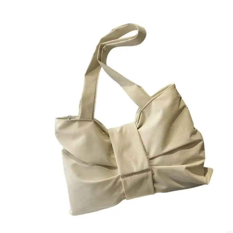 

Fashion Bows Handbag Roomy Interior Nylon Underarm Bag For Daily Essential