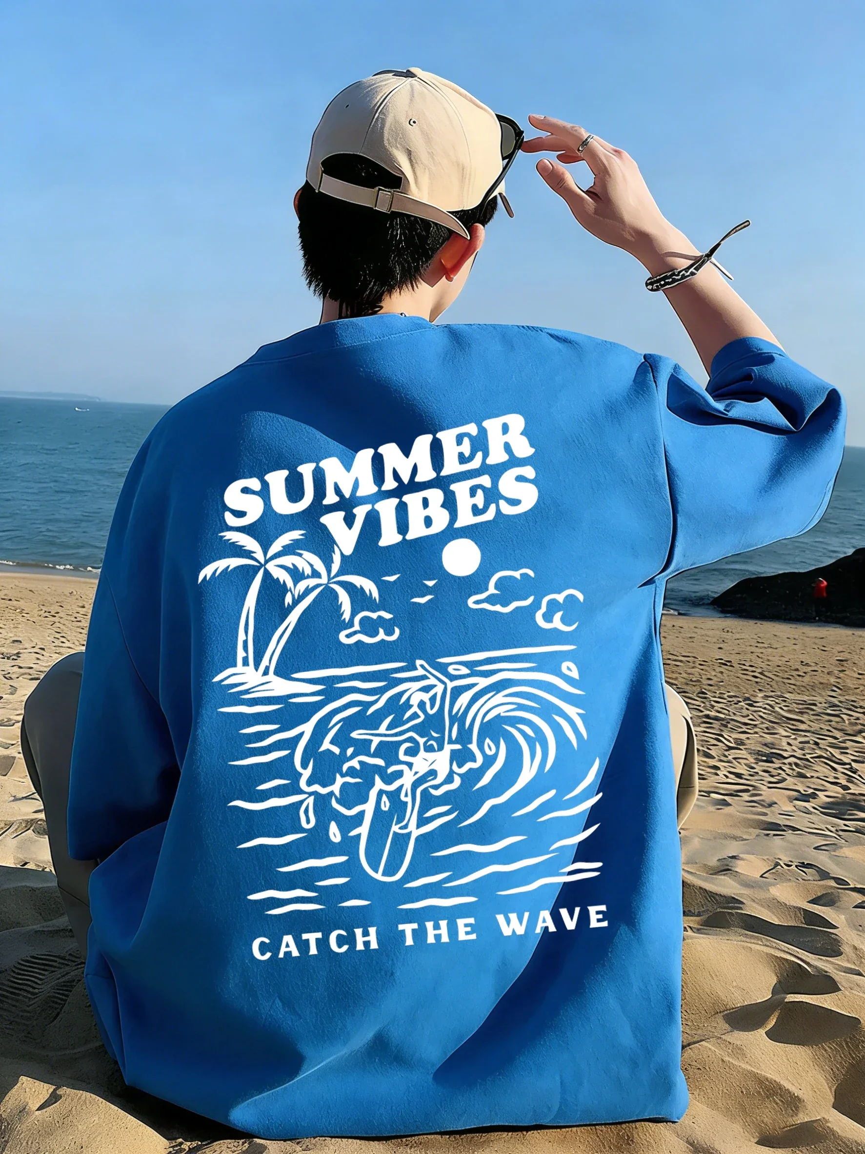 Summer Vibes Catch The Wave 티셔 - Summer Vibes Clothing Men 리뷰 및 가격