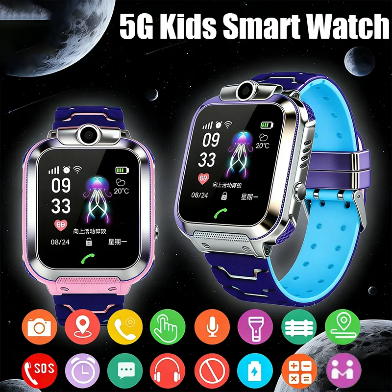 2026 5G enfants montre intelligente carte Sim appel SOS GPS localisation enfant montre intelligente caméra montre étanche pour garçons filles présent