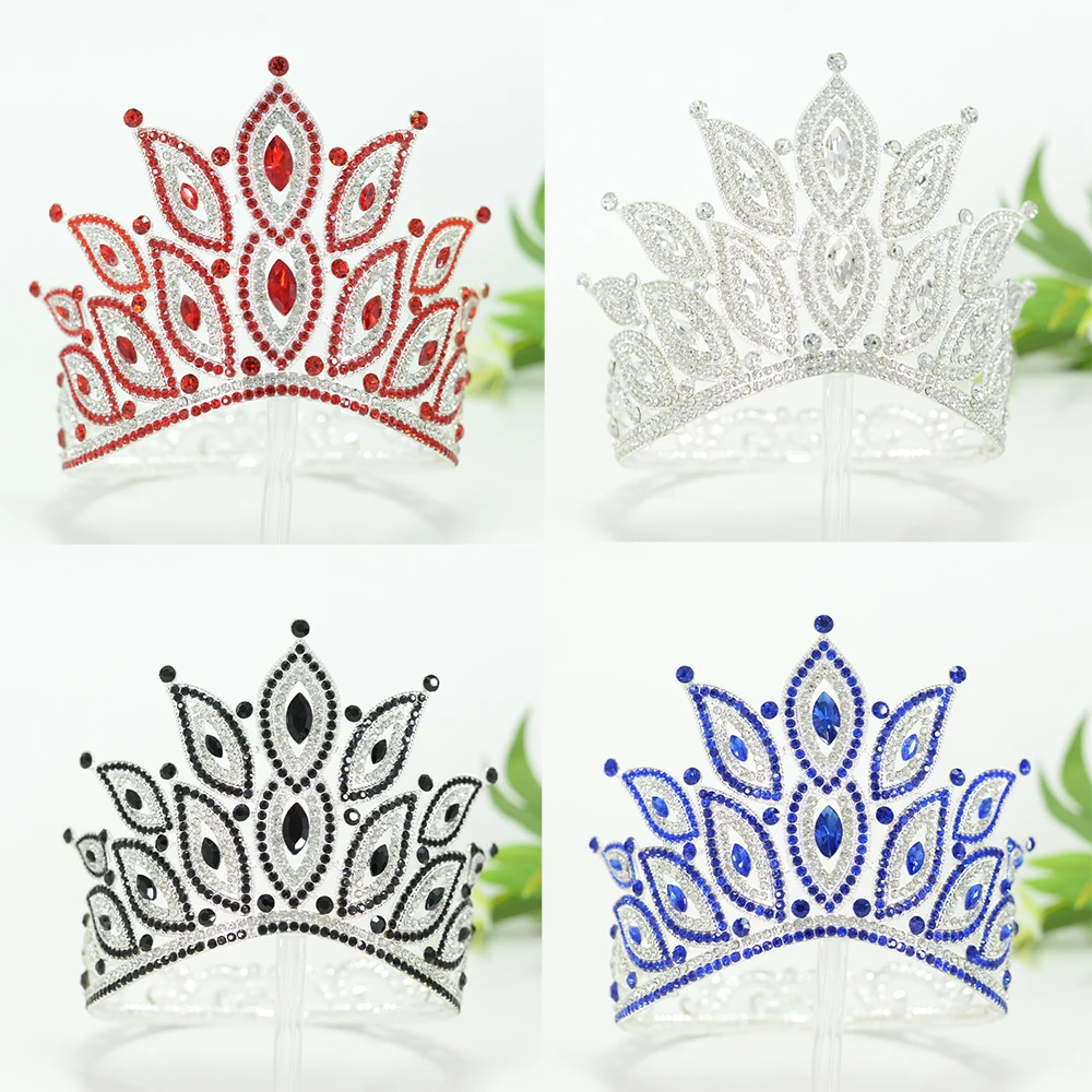 Baroque Bridal Wedding Rhinestone Tiara Crystal Crown Jewelry Hair Accessories Birthday Party Jewelry Diadem Decoration