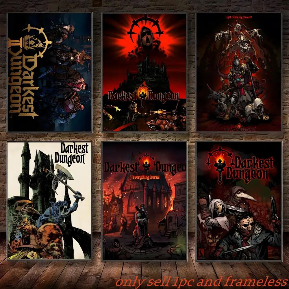 Role playing Roguelike Games D-Darkest Dungeon Poster Painting Prints Wall Art Picture Film Room Home Bar Cafe Decor Mural