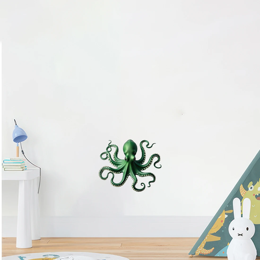 Three Ratels CG266 Cartoon green octopus cute animal wall stickers for home decoration IPAD decals car body stickers