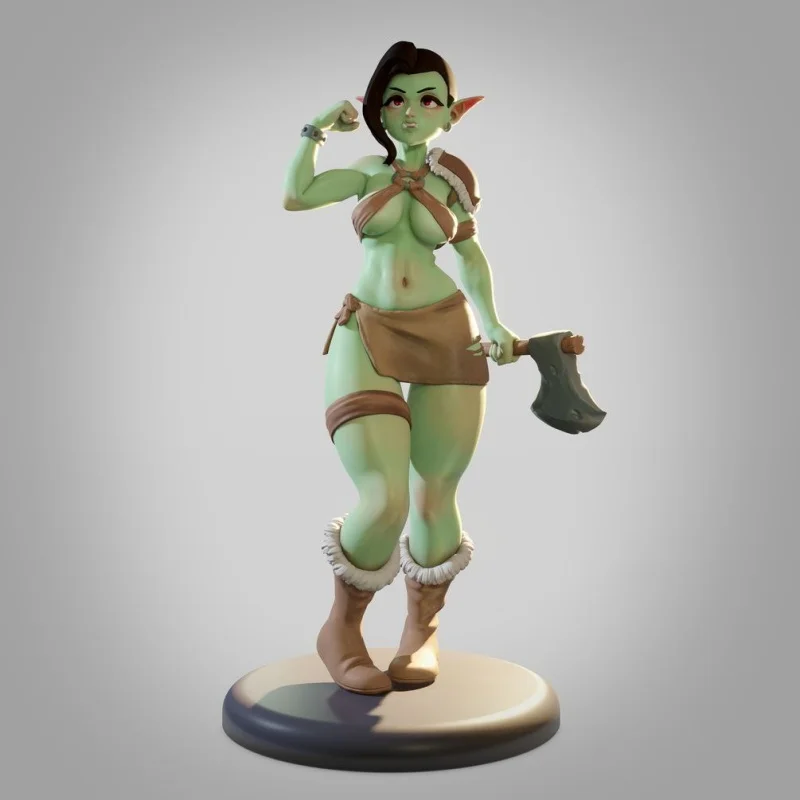 

Фигурка из смолы для девочек Orc, комплект модели, литье под давлением, мини, масштаб 1/24, в разобранном виде, неокрашенная диорама, игрушки