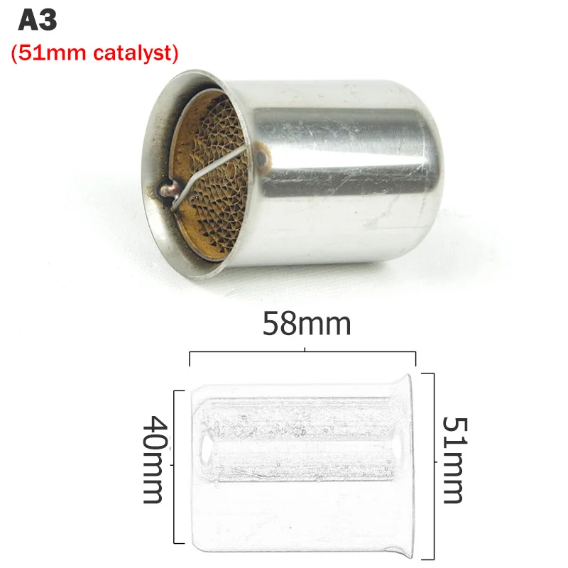 48 мм 51 мм 60 мм Универсальный передний средний конец выхлопной катализатор DB Killer перегородка мотоцикл автомобильный глушитель глушитель