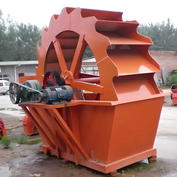 New River Stone Wheel Gearbox Sand Washing Machine for Construction & Mining 65t/h Capacity AC Motor