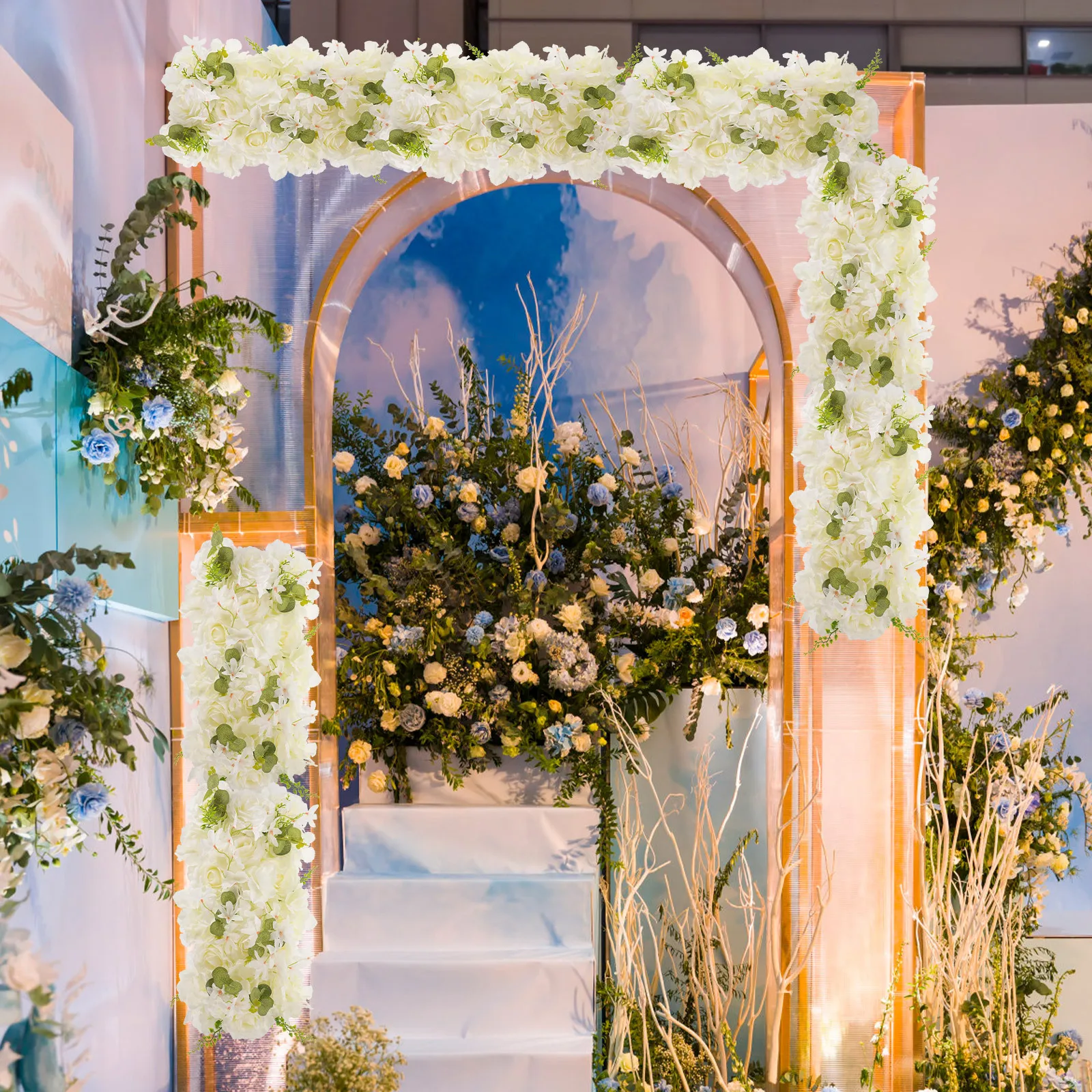 

Artificial Simulation Rose Flower High Quality Wedding Ornament Flower Wall Panel for Wedding Day Home Party Decor