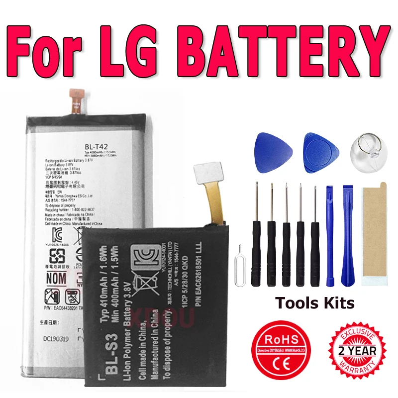 

Phone BL-T37 BL-T30 BL-45F1F BL-T23 BL-T24 BL-T28 BL-S3 Battery For LG X Power 2 II V40 X-Cam H970 ThinQ Q710 Q8