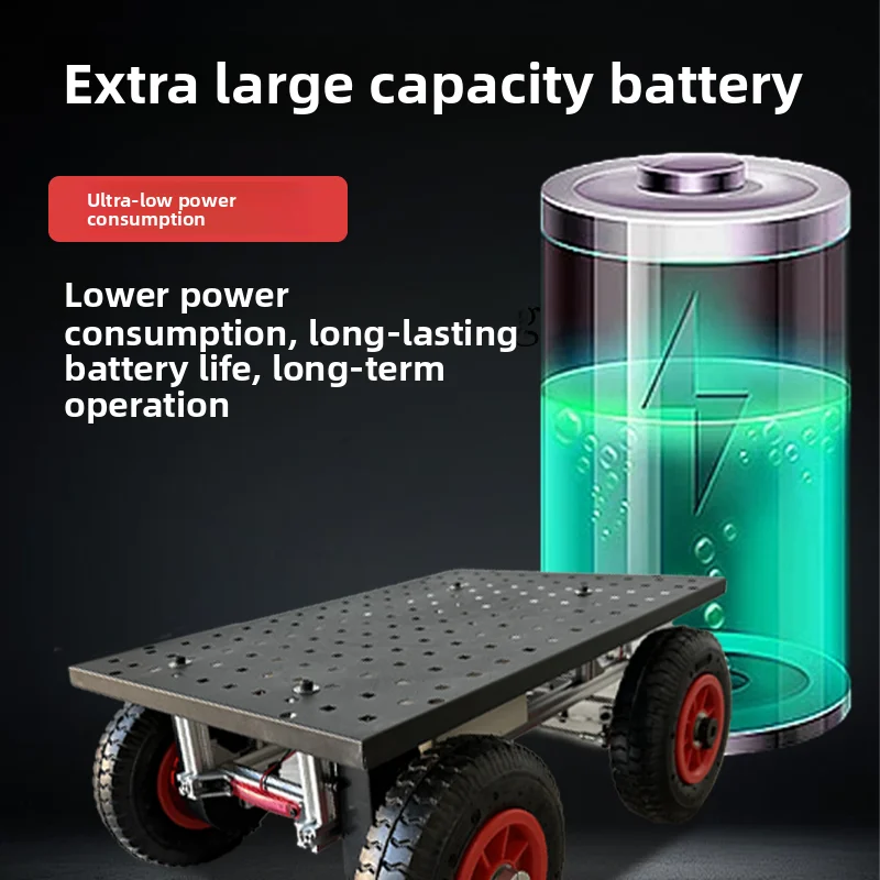 

ZC metal remote control car DIY heavy-duty stable transportation power strong stainless steel flat electric vehicle