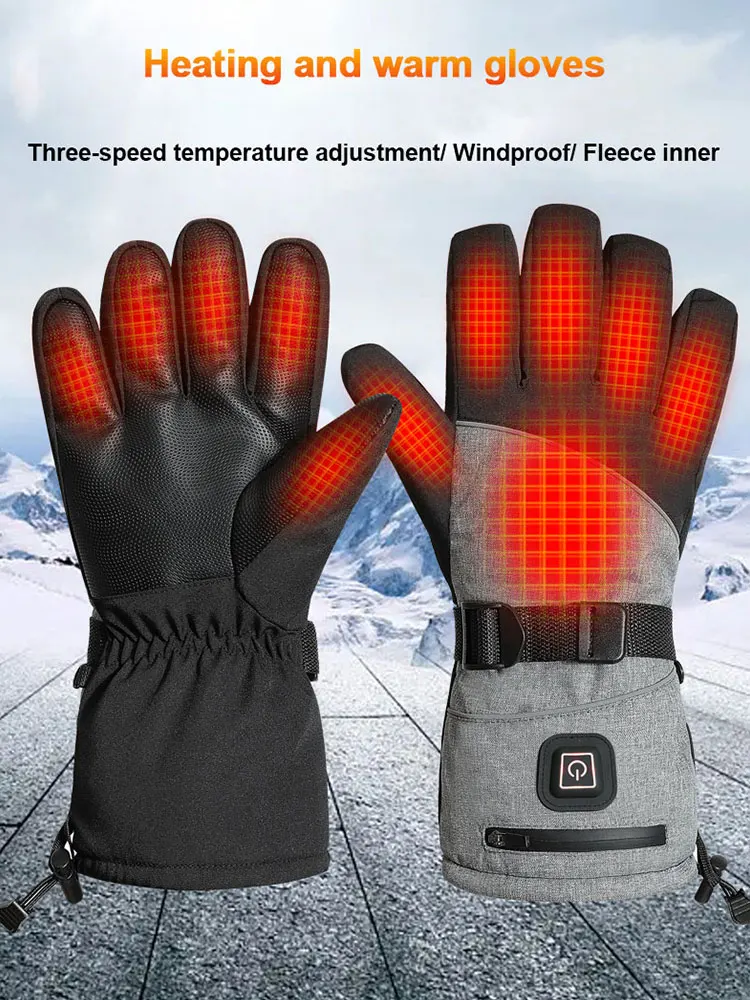 AliExpress 3M Heated Gloves Hand Warmer Electric Thermal Gloves Waterproof Snowboard Cycling Motorcycle Bicycle Ski Outdoor Winter Gloves