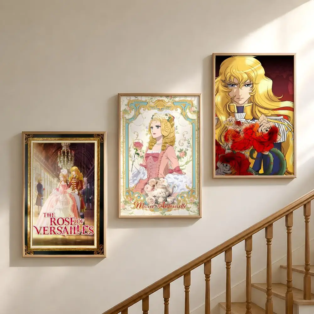 Anime Rose Versailles Lady Oscar Classic Poster Waterproof HD Modern Peel And Stick Wall Decor Bedroom Living Room Dorm Office