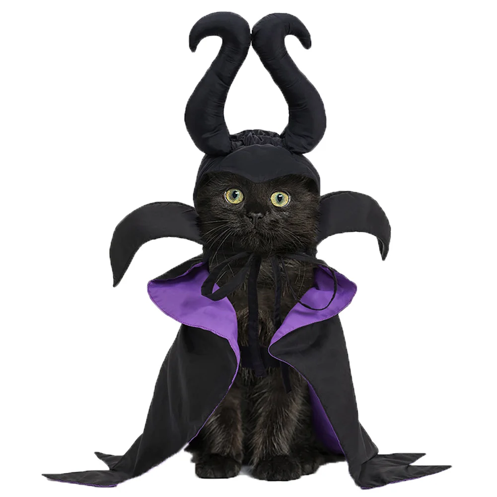 

Disguise Small Medium Dog Witch Cosplay Cloth Movie Dark Queen Costume Accessories Pet Cat Roleplay Fancy Dress Up Party Outfits