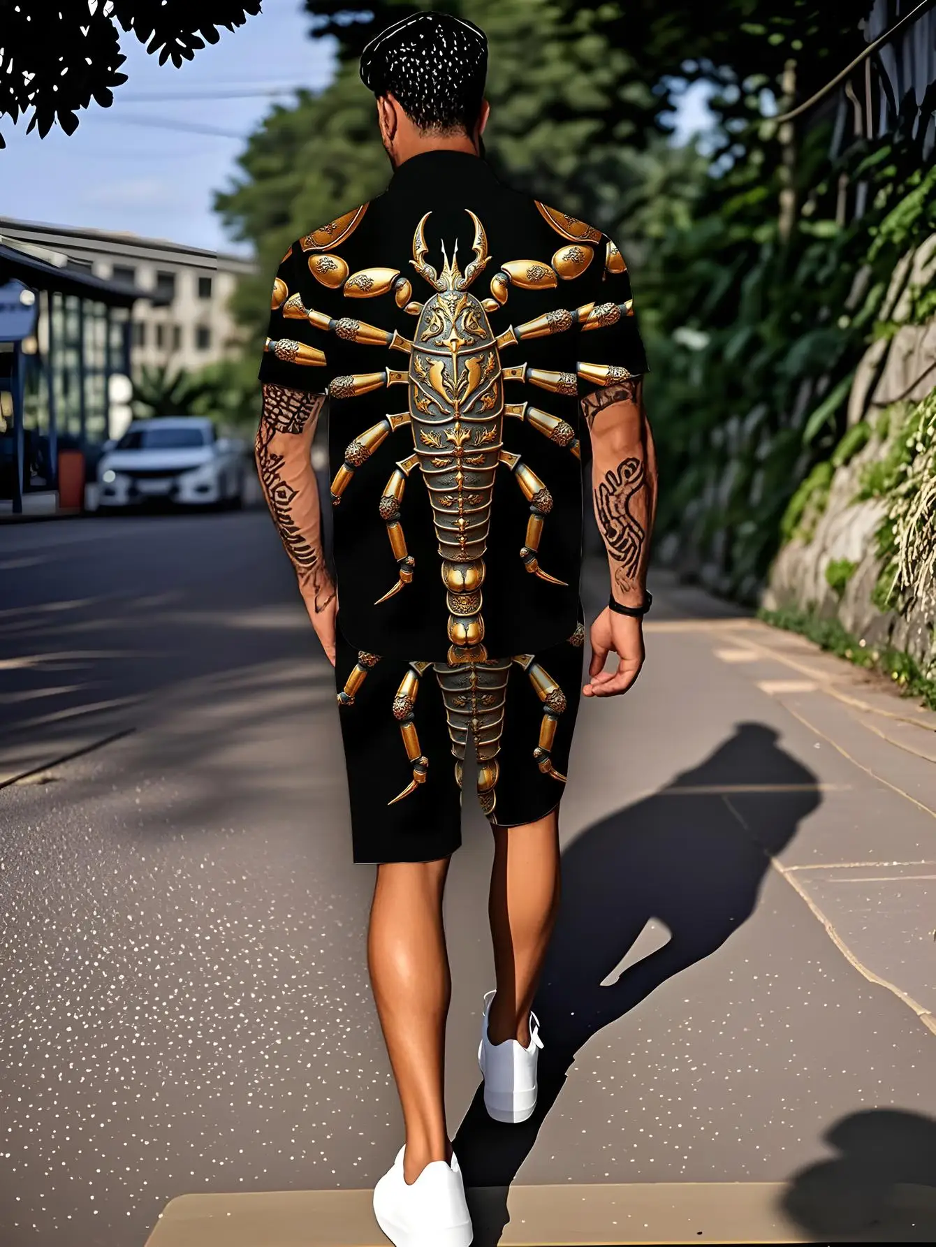 Men's Shirt Sets 2026 Spring/Summer 3D Printed drip clothing Graphic jogging set sets for men outfits two piece sweat suit