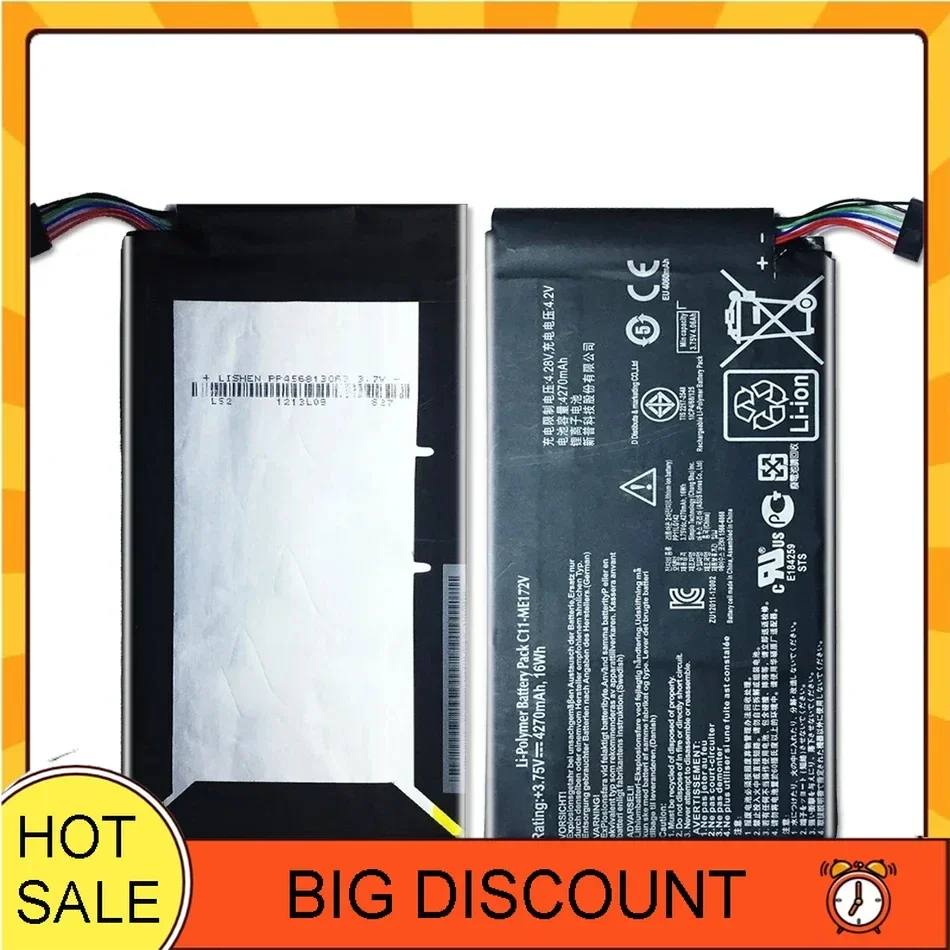 Tablet Li-Polymer Battery For Asus MeMo Pad ME172V ME172 K004 / ME371MG ME371  Replacement 4270mAh C11-ME172V