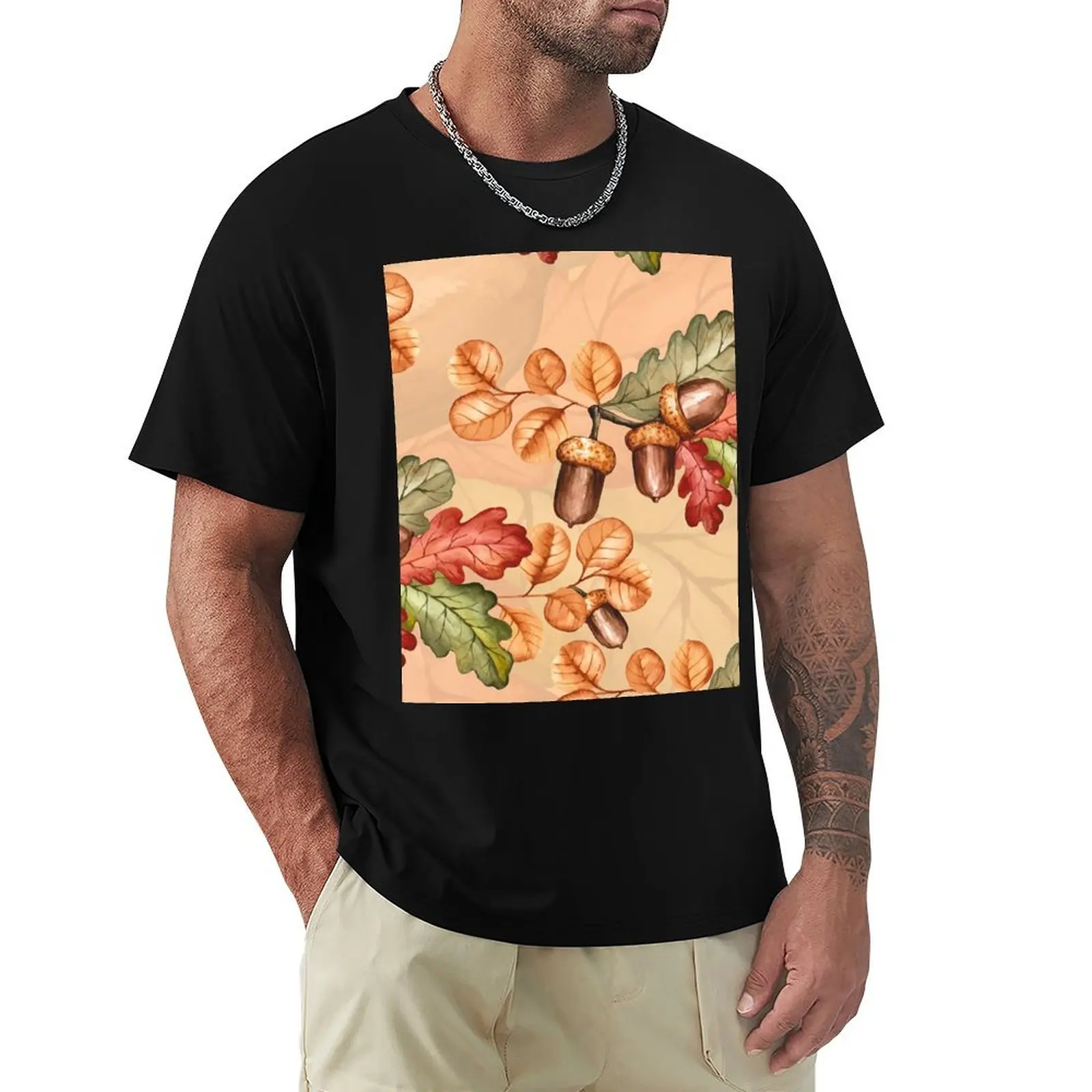 

I love autumn pattern T-Shirt essential t shirt anime T-shirts man mens graphic t-shirts big and tall