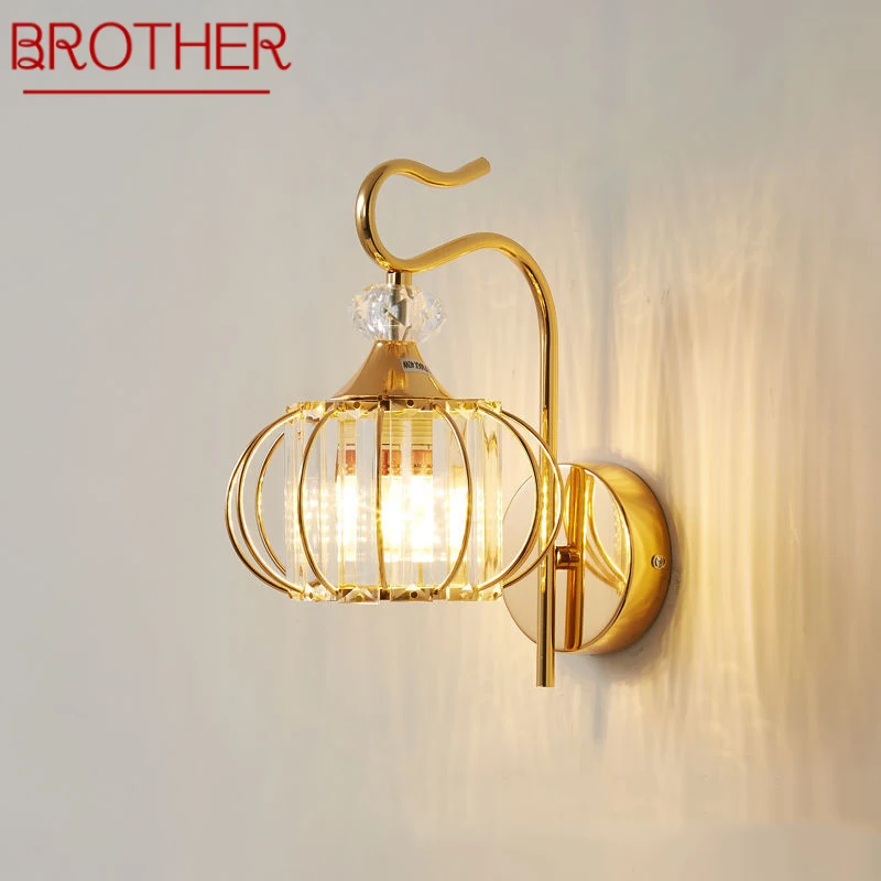 

BROTHER Nordic Wall Lamp Modern Indoor LED Creative Crystal Sconces Light for Home Living Room Bedroom Decor