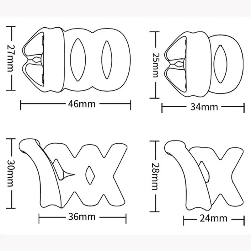 2PCS Transparent Male Foreskin Corrector Resistance Ring Delay Ejaculation Penis Rings Sex Toys for Men Daily/Night Cock Ring