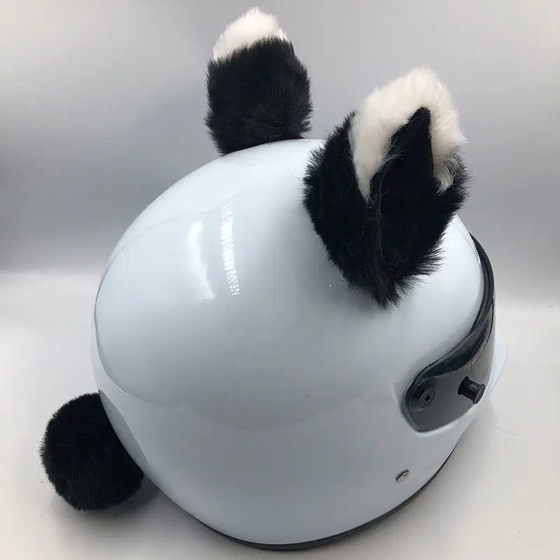 猫耳デザイン ぬいぐるみ クリエイティブかわいいオートバイヘルメットぬいぐるみ猫耳 1 ペア