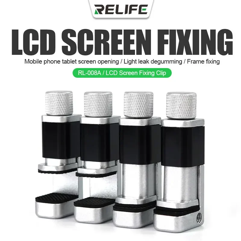 RELIFE-Fixações de Fixação de Altura Ajustável, Universal Fixed Compression Screen Clamp, Mobile Phone Repair, RL-008A, 4pcs