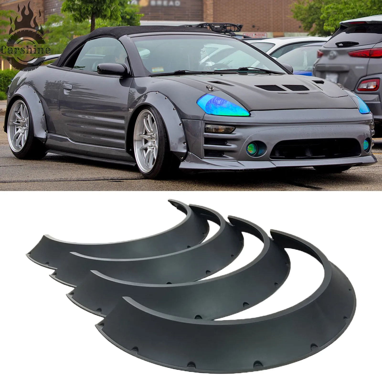 

4 гибких расширителя колесных арок (фендер-флэйры) для Mitsubishi Eclipse 2006