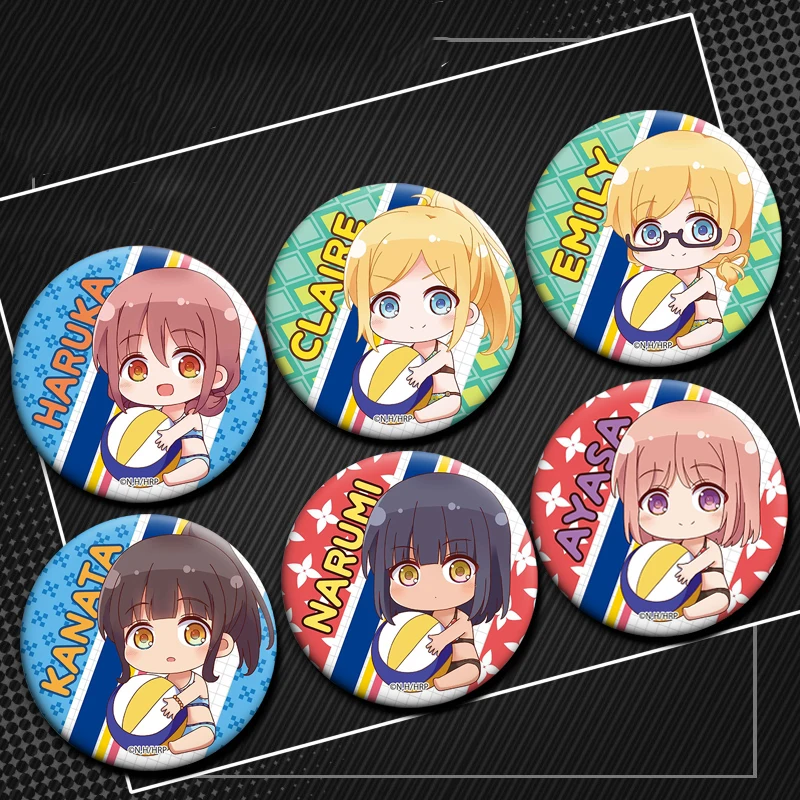 Аниме-Харука-кнопки-булавки-креативные-броши-значки-с-персонажами-значки-для-одежды-украшения-сумки-ювелирные-аксессуары-подарки