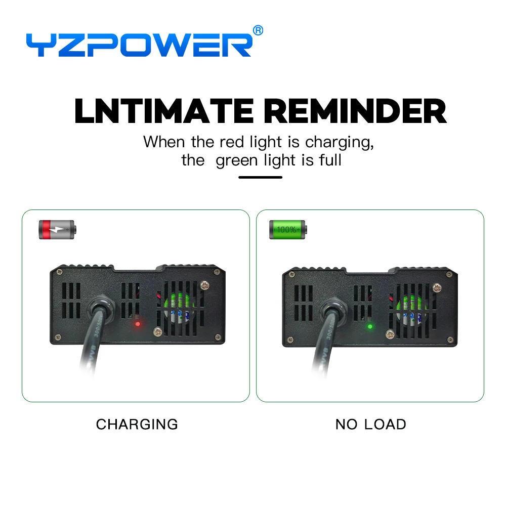 YZPOWER 100.8V 7A Pin Sạc Dành Cho Ebike Đa Năng E-Dụng Cụ Sạc Nhanh Chất Lượng Cao Với Quạt Làm Mát