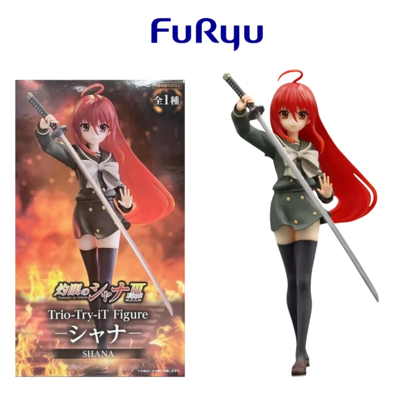 En Stock Original FuRyu Trio-Try-iT cazador de ojos ardientes de pelo de llama · Shana figura de Anime modelo colección muñeca adornos juguete para regalo
