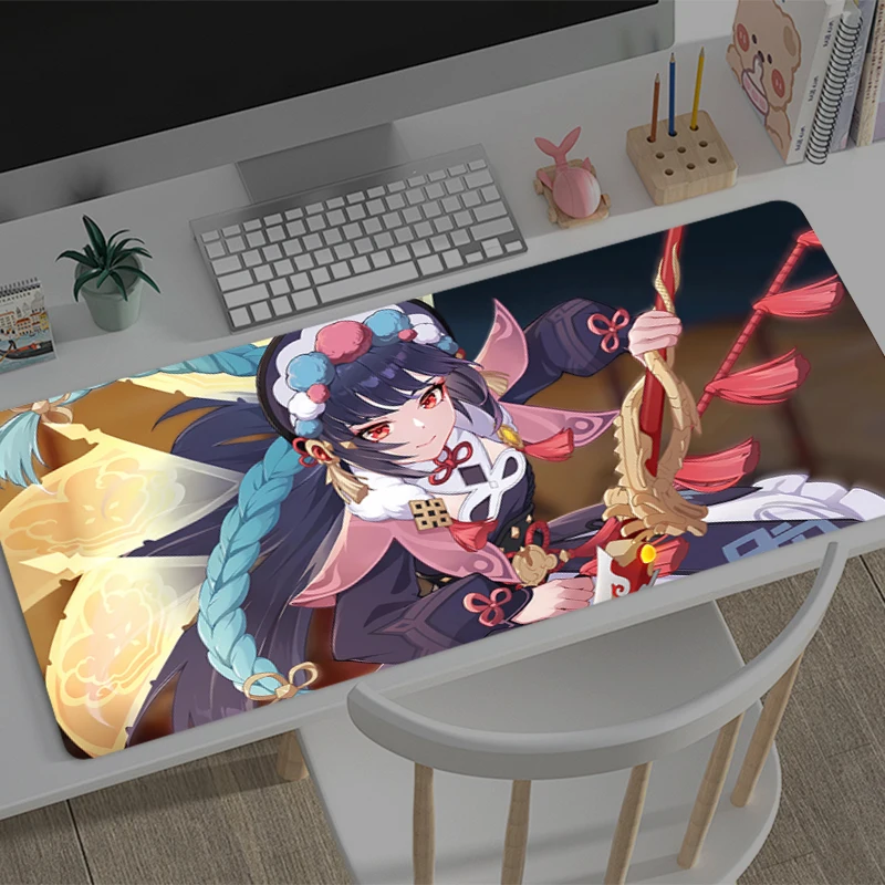 Mouse Pad Large Genshin Impact Yun Jin Gamer Keyboard Mat Pads Gaming Desk Protector Laptops Mousepad Deskmat PC carpet Mousepad