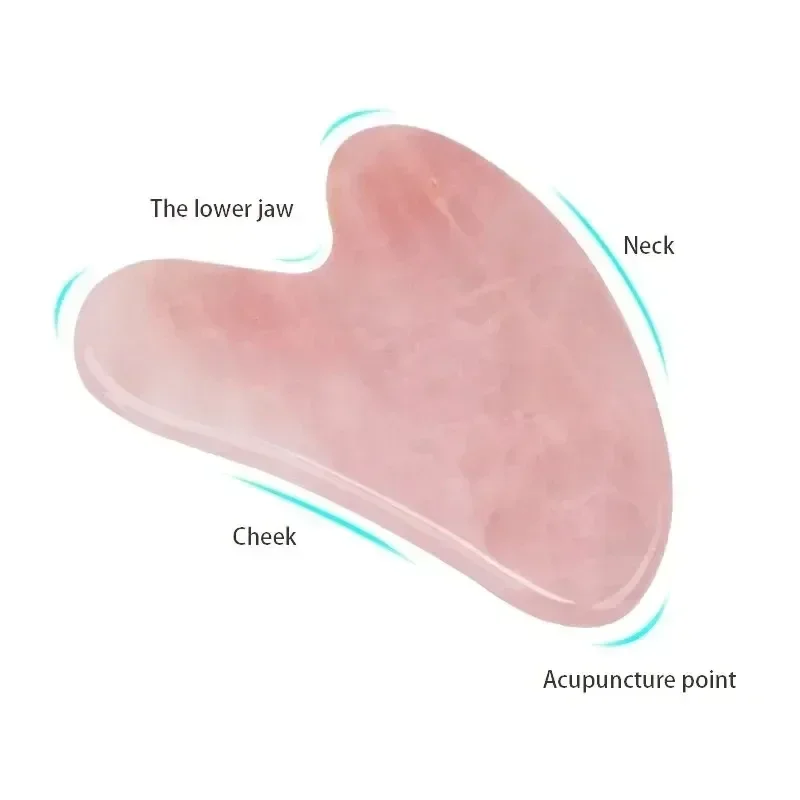 Natural Gua Sha Scraper Board Massage Rose Quartz Guasha Stone For Face Neck Skin Lifting Wrinkle Remover Beauty Care