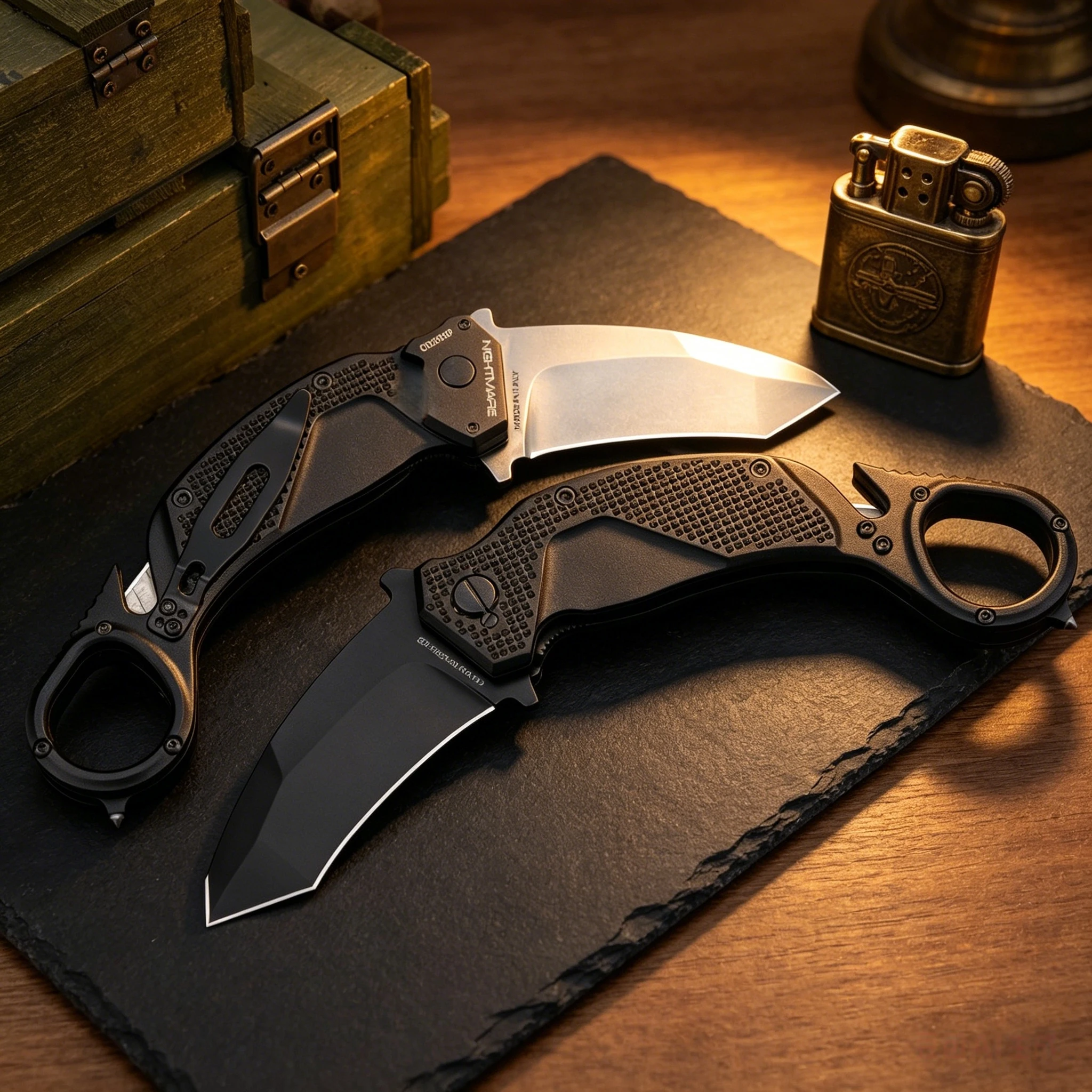 

Nightmare5 - Compact pocket folding knife, multi-functional window-breaking tool, fishing and mountain climbing cutting knife