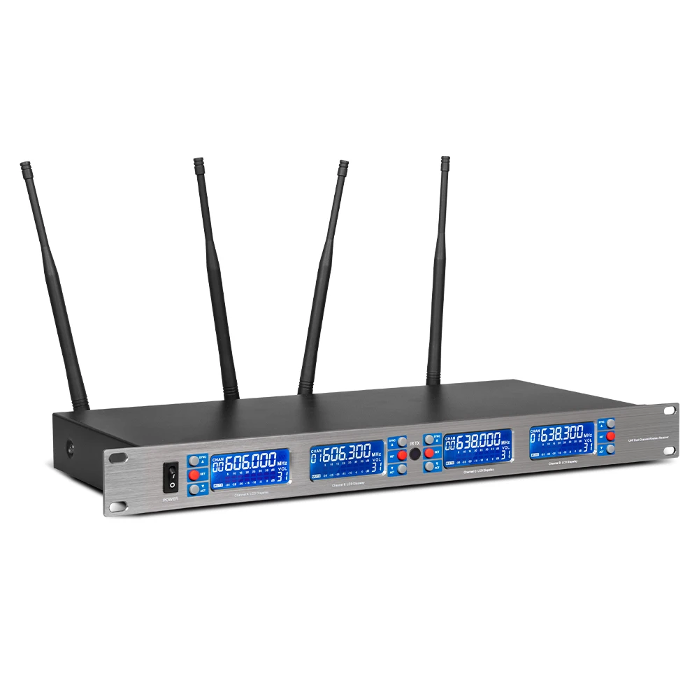 Biner DR2800 High Quality UHF Wireless Handheld Microphone Dynamic Lavalier Type with Noise Cancelling and Light Functions