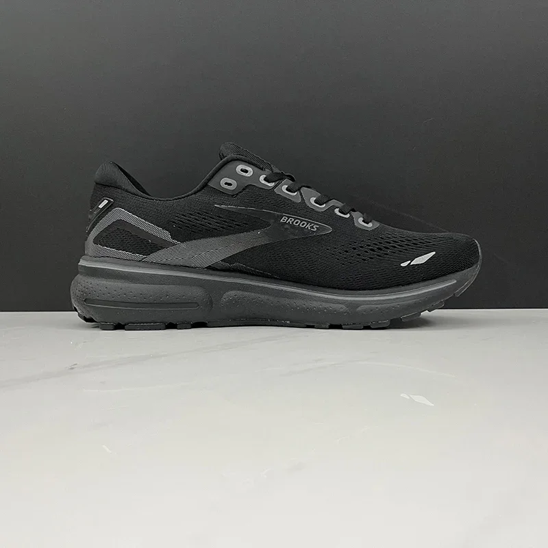 BROOKS Ghost 15 Black Ebony Running Shoes Women Men Long-Distance Road Sport Training Casual Sneakers