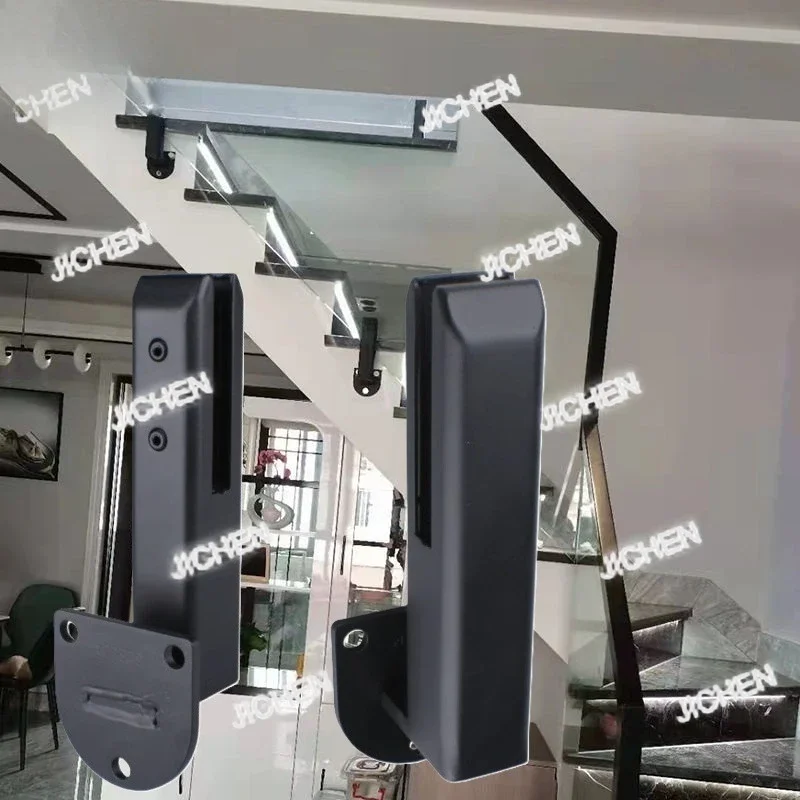 

JC 1PC Stainless Steel Side Hung Railing Glass Fixing Clamp Clip For Stair Terrace Matte Black