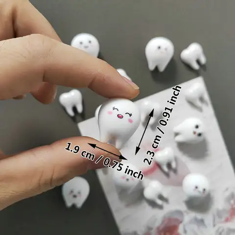 प्यारा सफ़ेद दाँत के आकार का अभिव्यक्ति रेज़िन फ्रिज चुंबक दंत स्वास्थ्य थीम वाला चुंबकीय घर कार्यालय सजावट 10 best sales राल चुंबक - №2