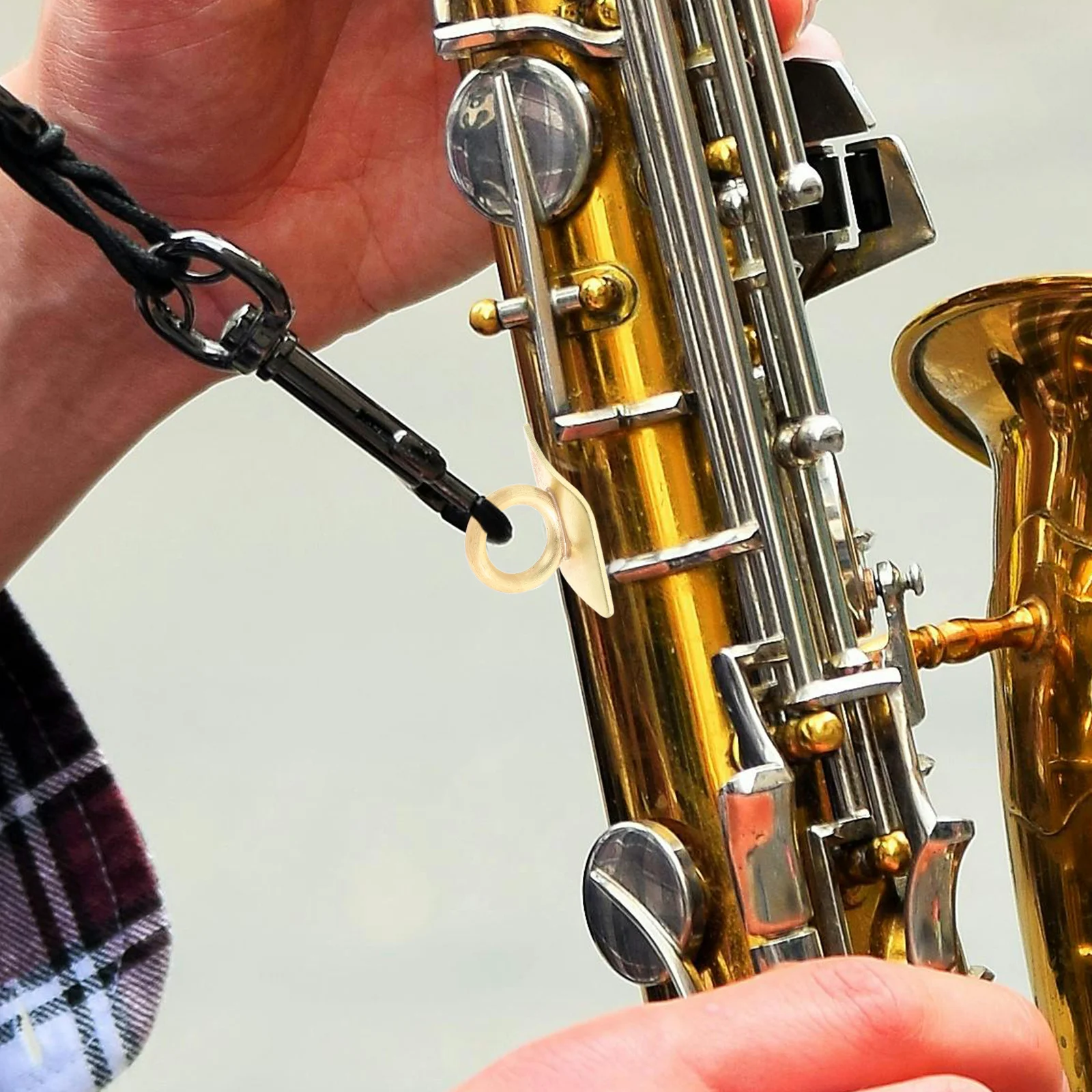 

Saxophone Strap Fixing Clips Copper Material Reliable Performance Portable Adjustable for Different Users Needs