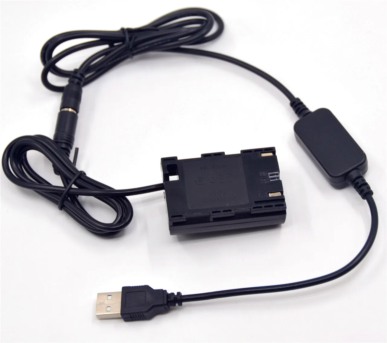 USB Power Bank Cable 5V+Dummy Battery LP-E6 LP E6 Decoded DC Coupler ACK-E6 DR-E6 for Canon EOS 5D Mark II III 5D2 5D3 6D 7D 60D