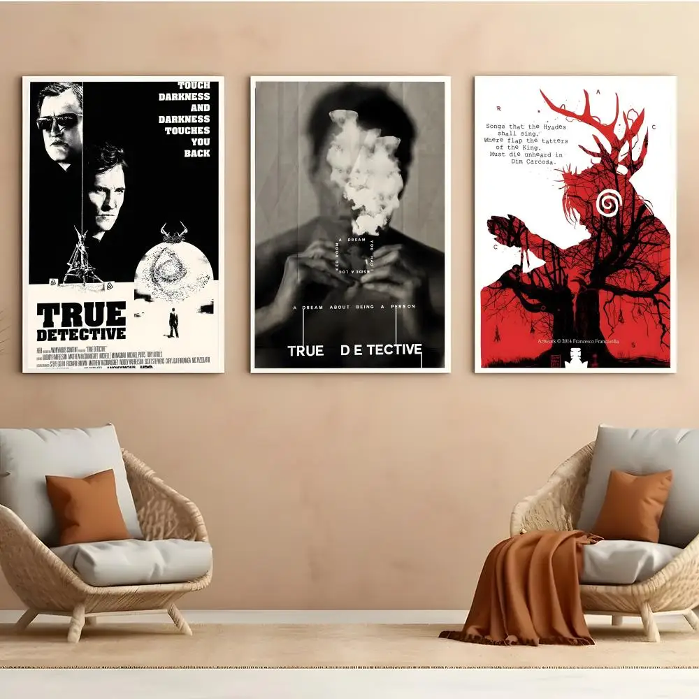 True Detective Tv Poster HD Anime Hot Theme Singer/OST/Movie-Waterproof Self-Stick Home Decor