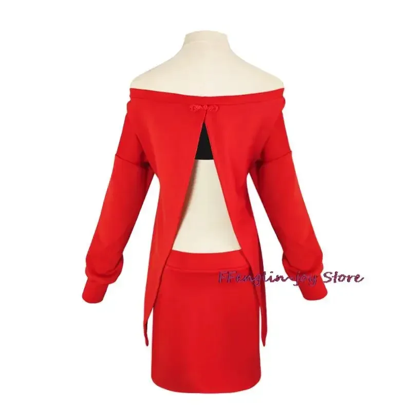 Yor Forger Cosplay Maglione lungo lavorato a maglia rosso Yor Briar Costume cosplay Parrucca Costume da donna Anime Spy Family Abbigliamento da donna