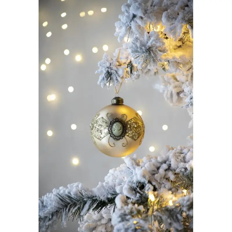 

D3.9 Рождественские шары, стеклянные декоративные подвесные шары, елочные украшения для праздничных украшений, набор из 6 шт.