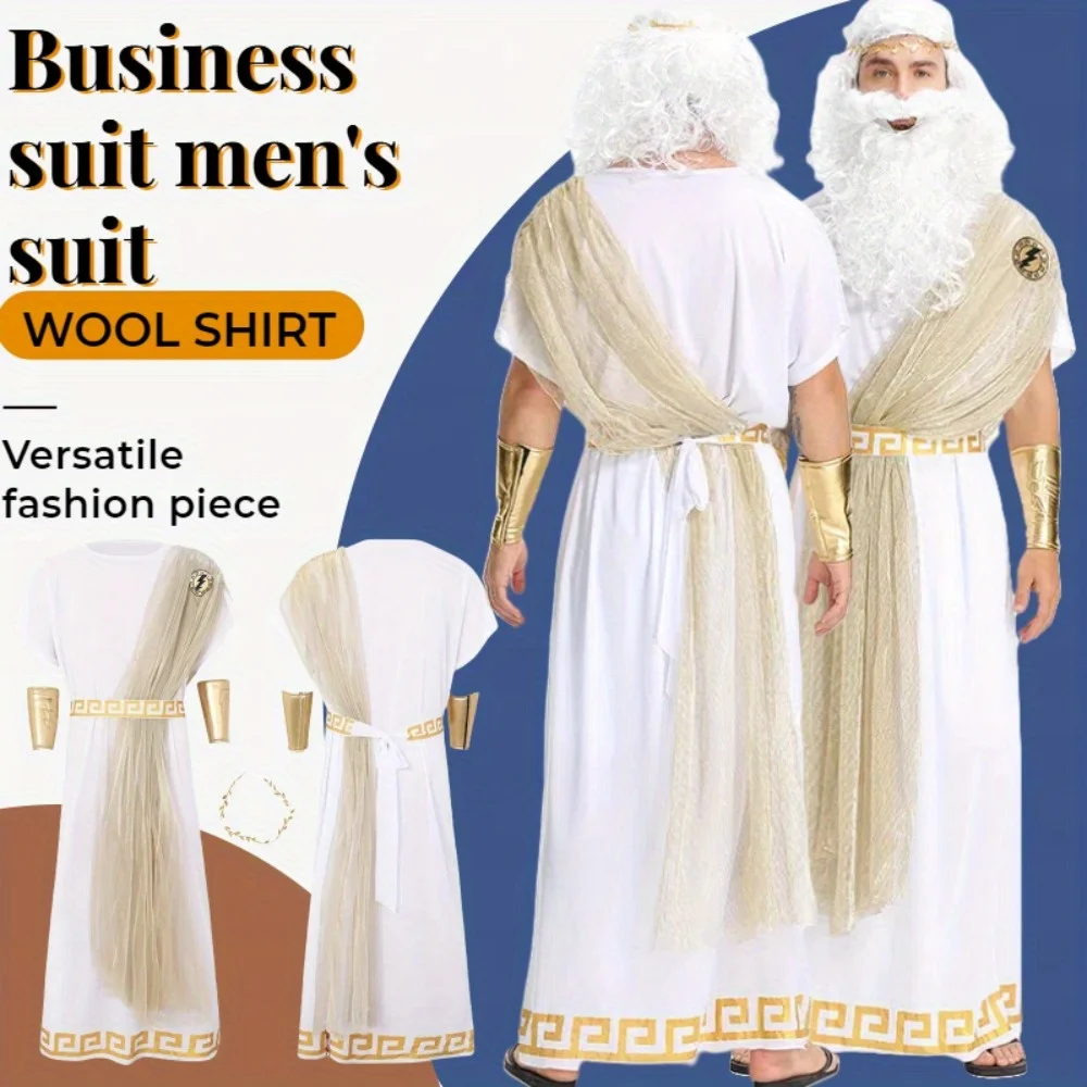 

Umorden Luxury Ancient Greek God Zeus Costume Male Cosplay Booking Week Party Halloween Costume Adult