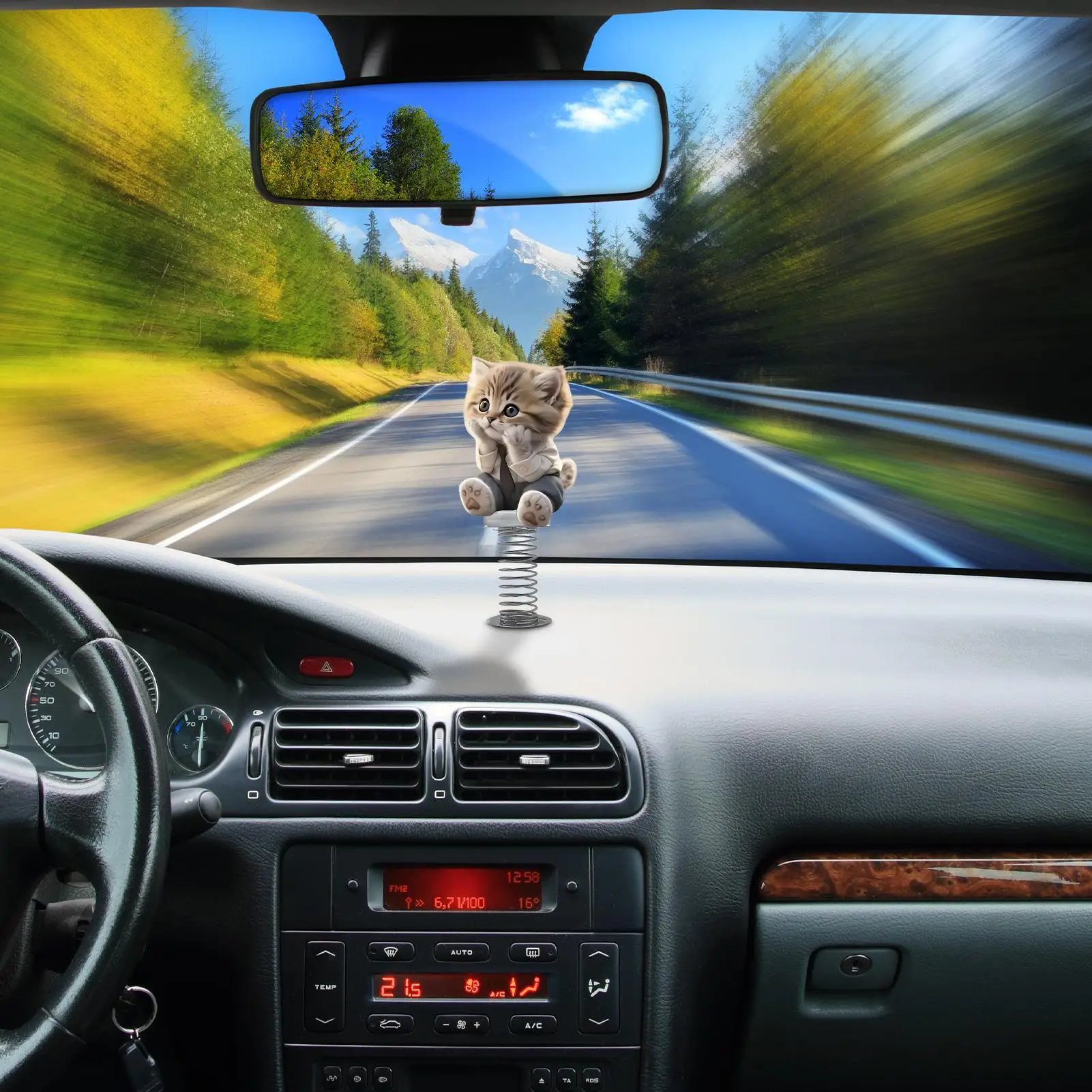 Dashboard Decor Shaking Head Cat Bobble Dashboard Decorations Dancing Toys Shake Head Dancing Toy Funny Cute Animal