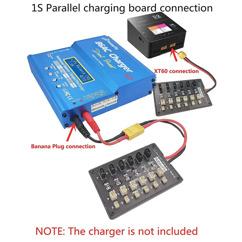 

【Buy Now】1S 6 Series Battery Parallel Recharging Board Built-In Short Circuit Protections Supports Most Lipo Balance Recharger