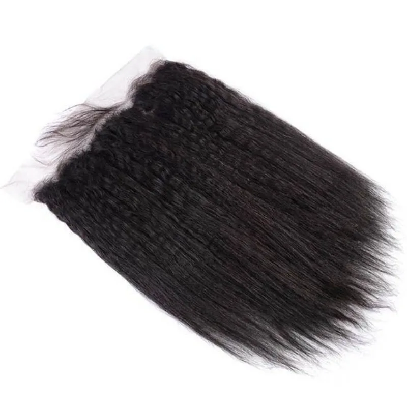 13x4 Lace-Frontal, Yaki-Kinky-Straight, Naturfarbe, Echthaar, brasilianisches Remy-Haar, kann in jeder Farbe gefärbt werden, Damen-Perücke für den täglichen Gebrauch – Detail 5
